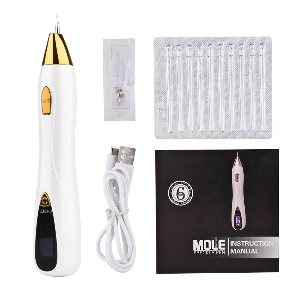 Stylo à plasma électrique pour les soins de la peau, outils pour enlever les taches foncées, les grains de rousseur, les tatouages, les taches noires, le visage