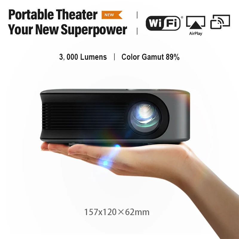 

AUN MINI Projector A30C Smart TV WIFI Portable Home Theater Cinema Sync Android IOS Phone 4k Video Projectors LED Beamer