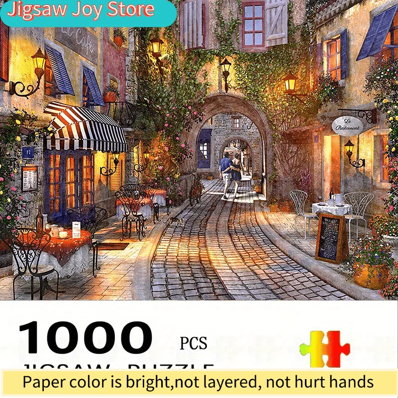 

Пазл «Европейская улица» (1000 элементов) - большой, 70.0X50.01 см, сложность 5А, яркие цвета, сложная детализация.