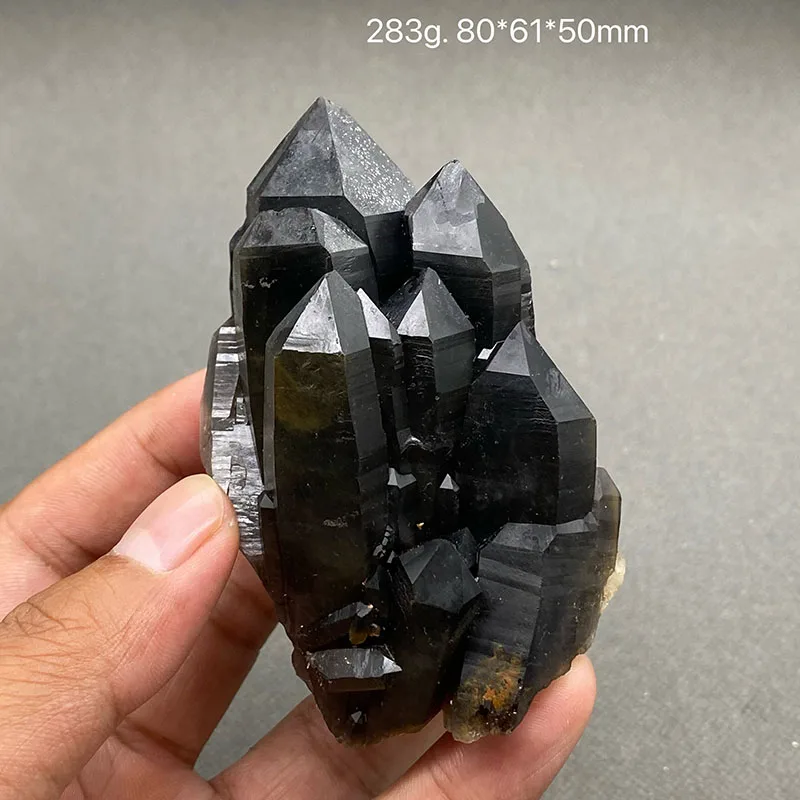 

100% натуральный черный кристалл Конго, грубый минерал, образец, кристалл, драгоценный камень, коллекция украшений для дома