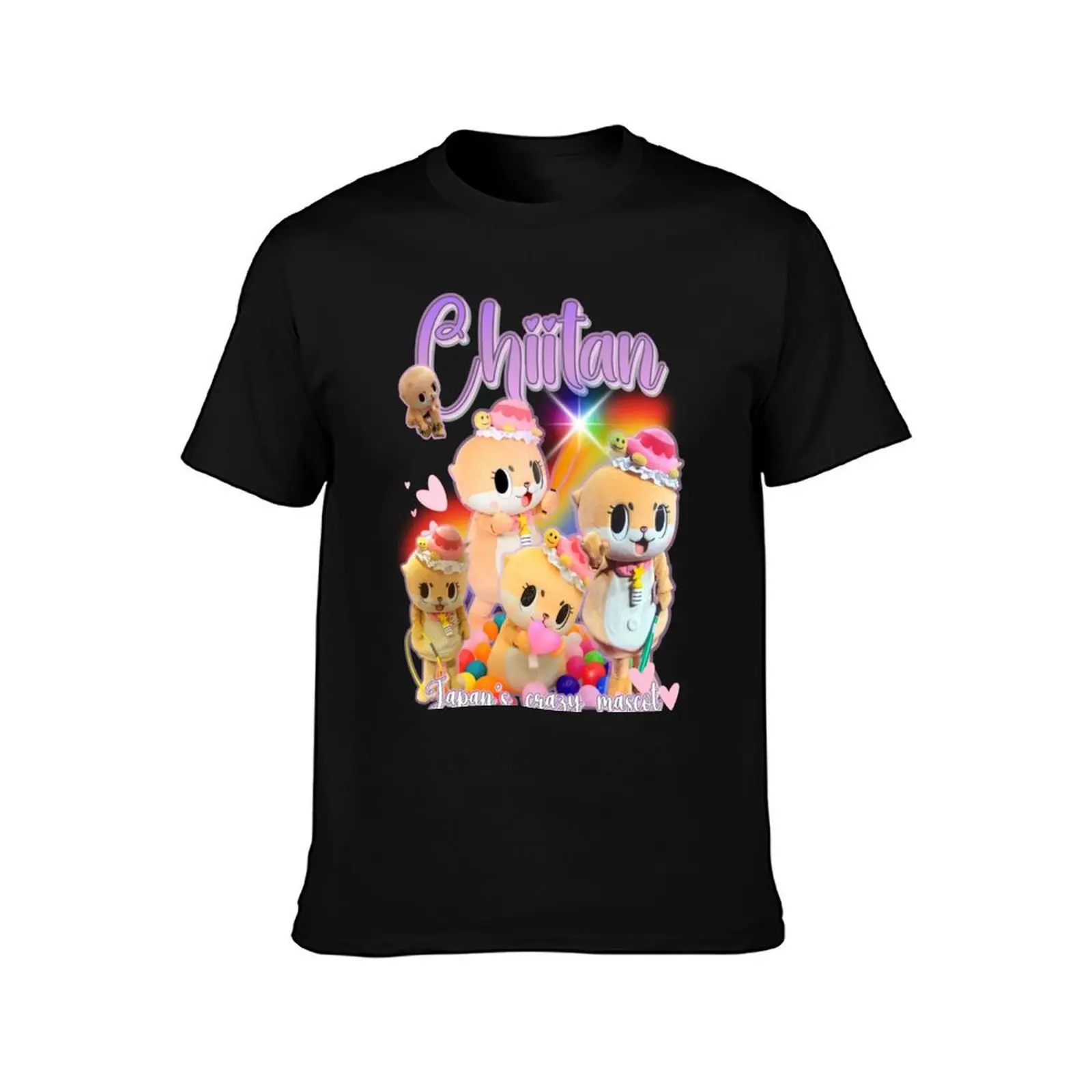 Chiitan T-Shirt blanks vintage Short sleeve tee men