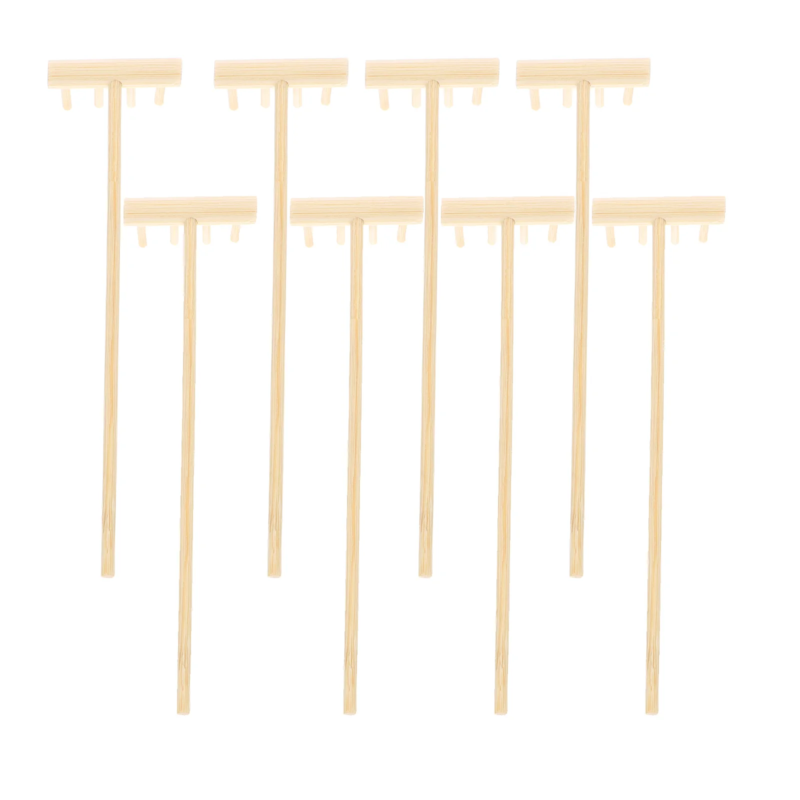 

8pcs Tea Set Ornaments Mini Bamboo Rake Garden Sandbox Tools Desktop Decoration Sand Accessories Zen Yard Small Diy Toy Beach