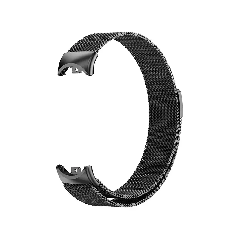 Para xiaomi mi banda 8 9 nfc cinta laço magnético para xiaomi banda inteligente 8 9 pulseira de metal correa banda 8 pulseiras aço inoxidável