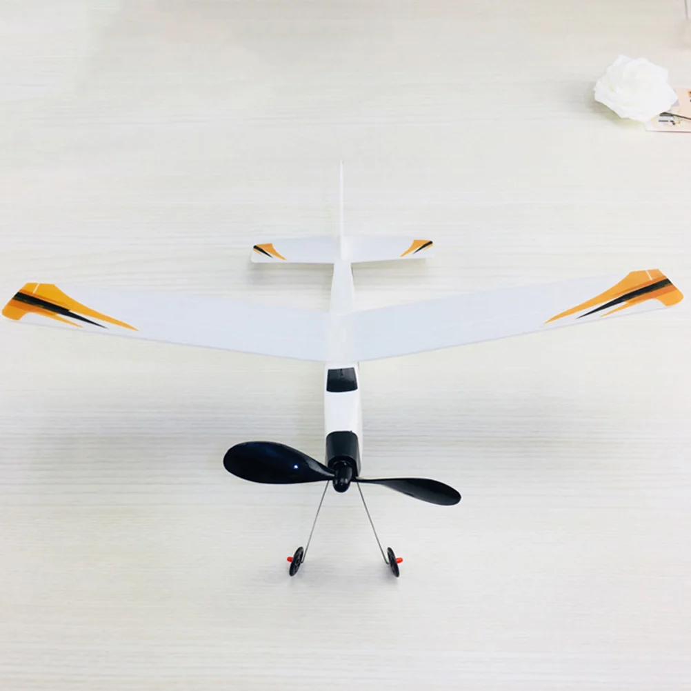 

2pcs Foam Plane Flying Toys Educational Assemble Aircraft Rubber Band Powered Kids DIY Toy Non Remote Control Vehicle Plaything