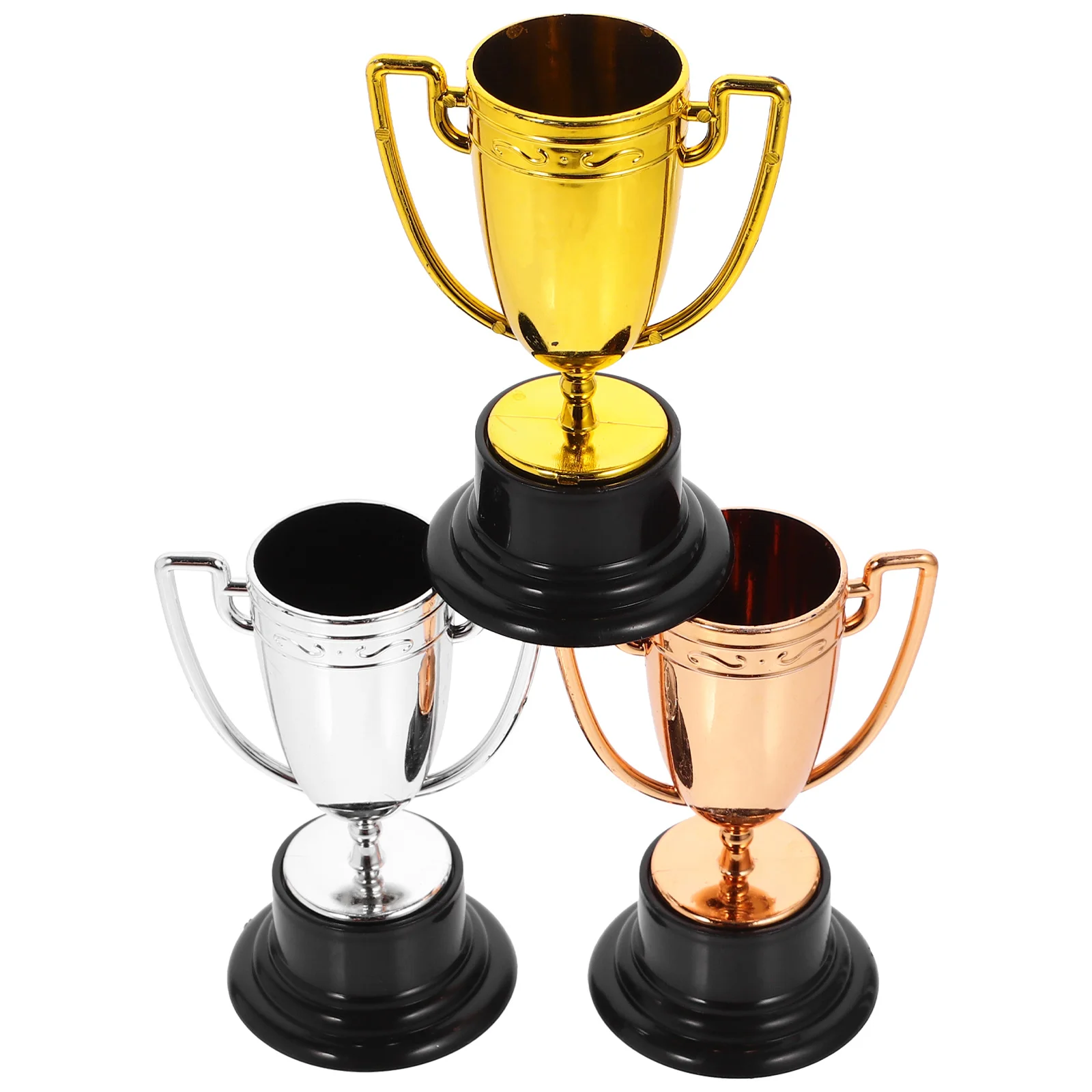 3 Pcs Trophy Toy Small Trophies for Kids Models Football Award Plastic Mini Child