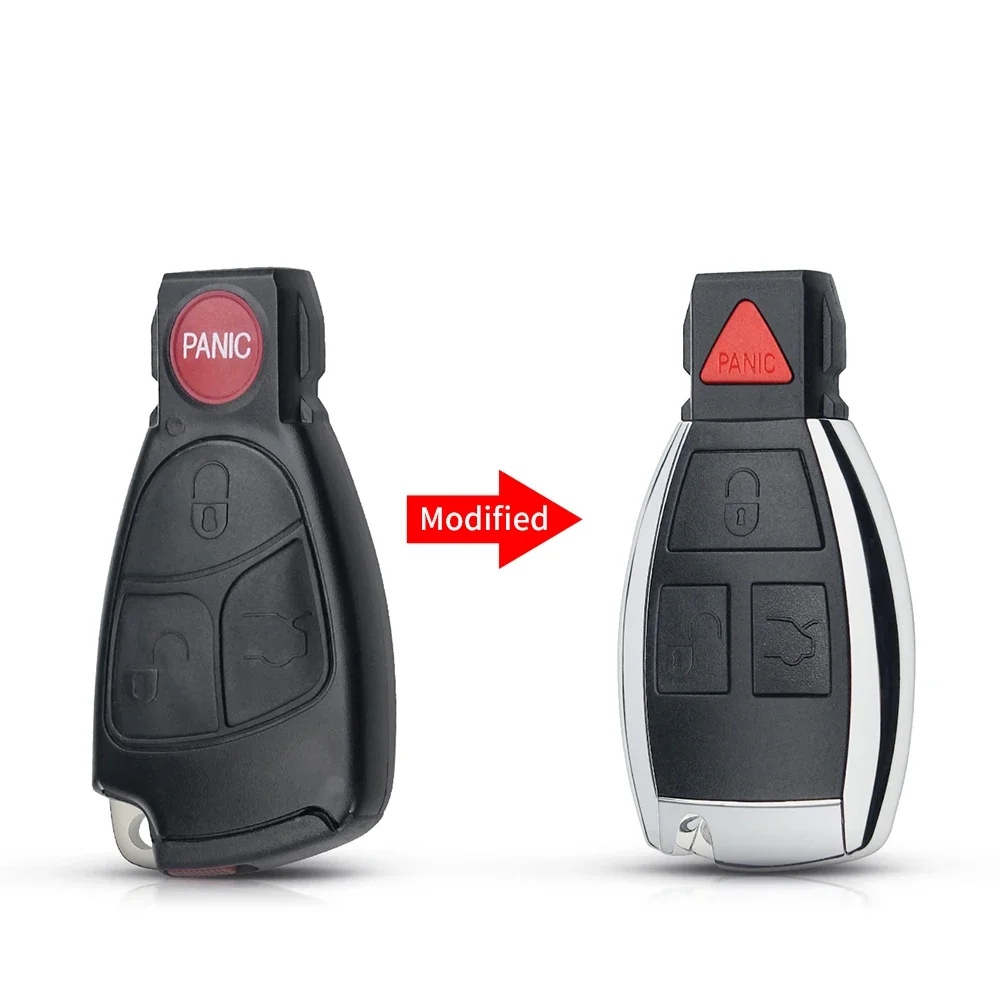 KEYYOU Geändert 2/3/4 Tasten Smart Remote Key Fall Shell Fob Für Mercedes Benz B C E ML S CLK CL Vito Ersatz Smart Schlüssel