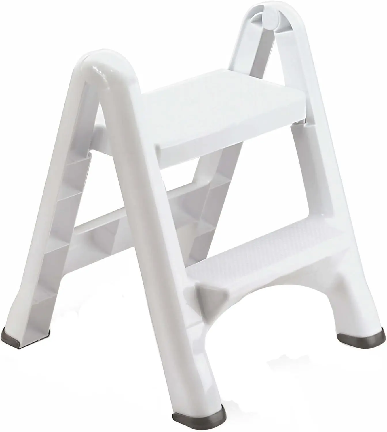

14-дюймовый высокий белый табурет-ступенька, емкость 300 фунтов, складной для удобного хранения в кухне/ванной комнате/библиотеке