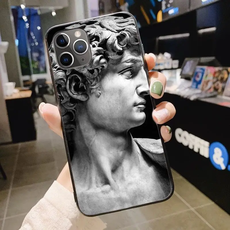 Statue Michelangelo-david coque phone cover for iPhone 15Pro 16pro 13PRO max 7 8 XR 14plus 11pro 12pro max 13mini SE 2020 cases