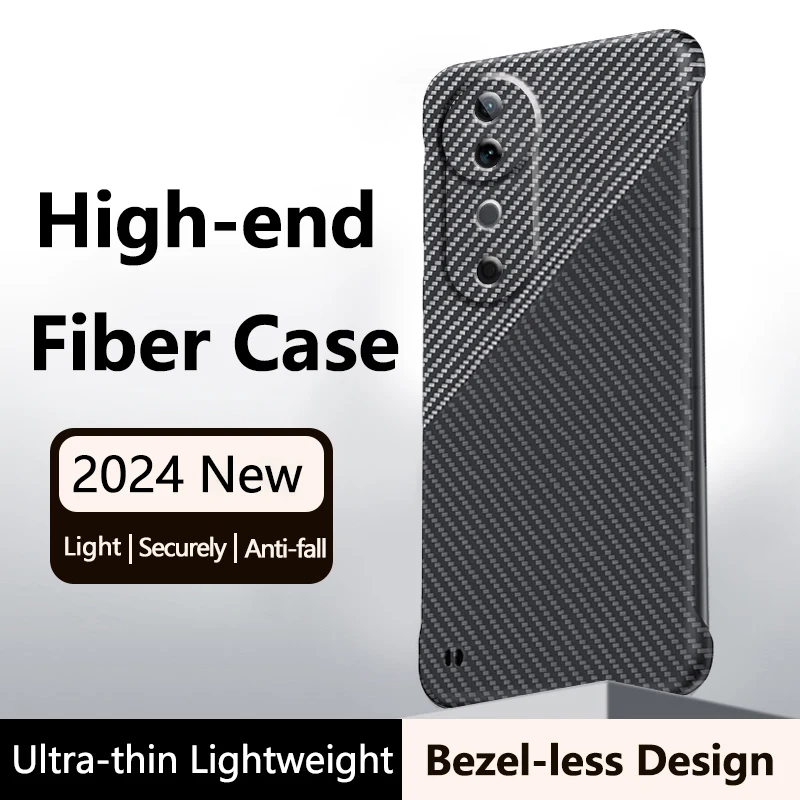 Carbon Fiber Case for VIVO S19 Pro Texture Pattern Frameless Ultra Light and Weight All-inclusive Lens Phone Back Cover