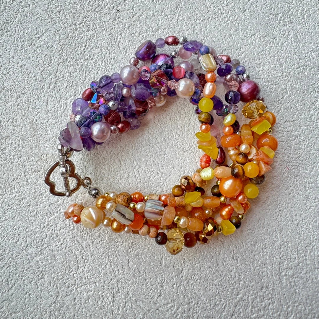 

Freshwater Pearl & Floral Beaded Necklace Bohemian Multicolor Seed Nacklaces Beads Women's Daily Jewelry