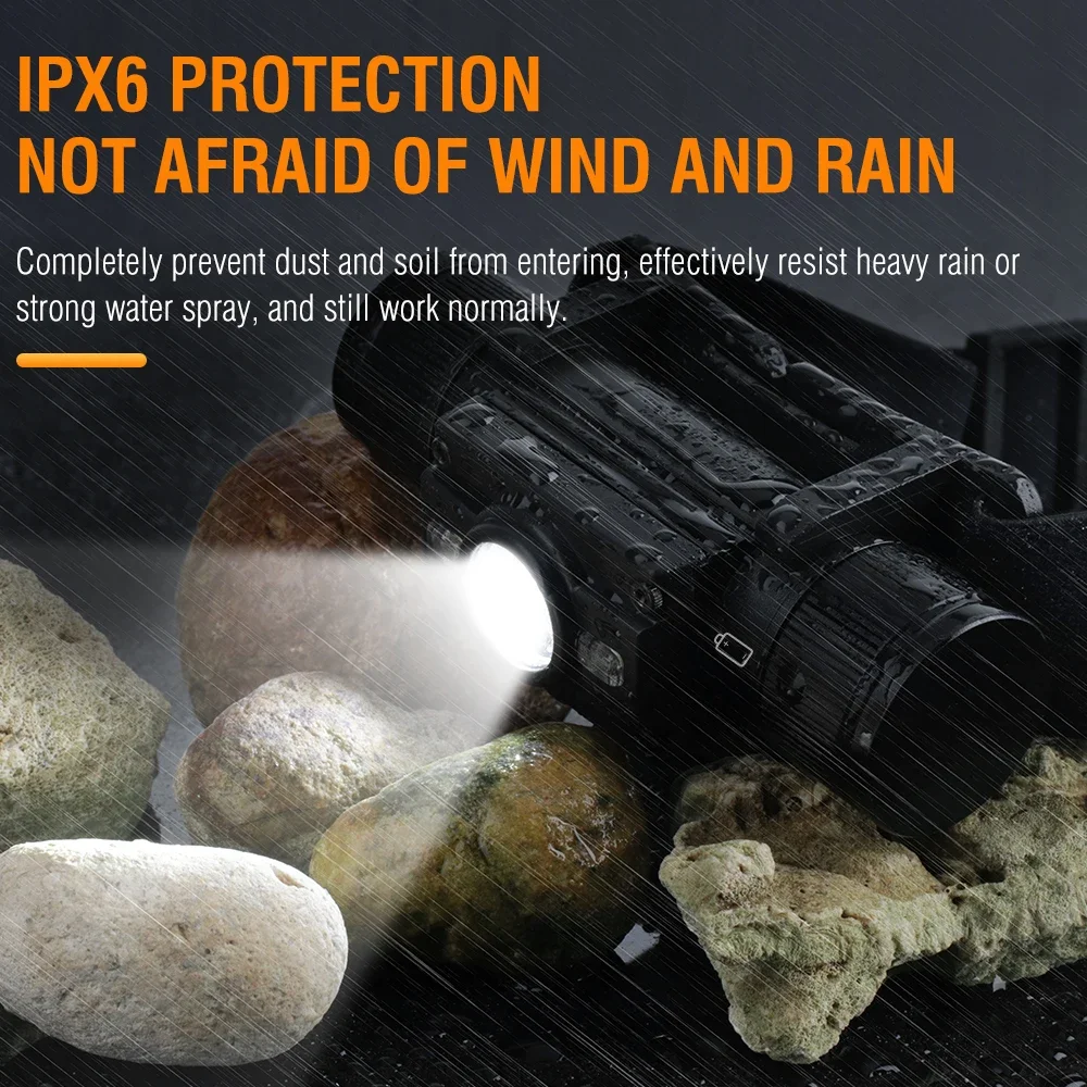 BORUiT HP300/HP500 LED كشافات 7-وضع 1000LM مصباح أمامي قوي من النوع C قابل لإعادة الشحن رئيس الشعلة التخييم الصيد فانوس