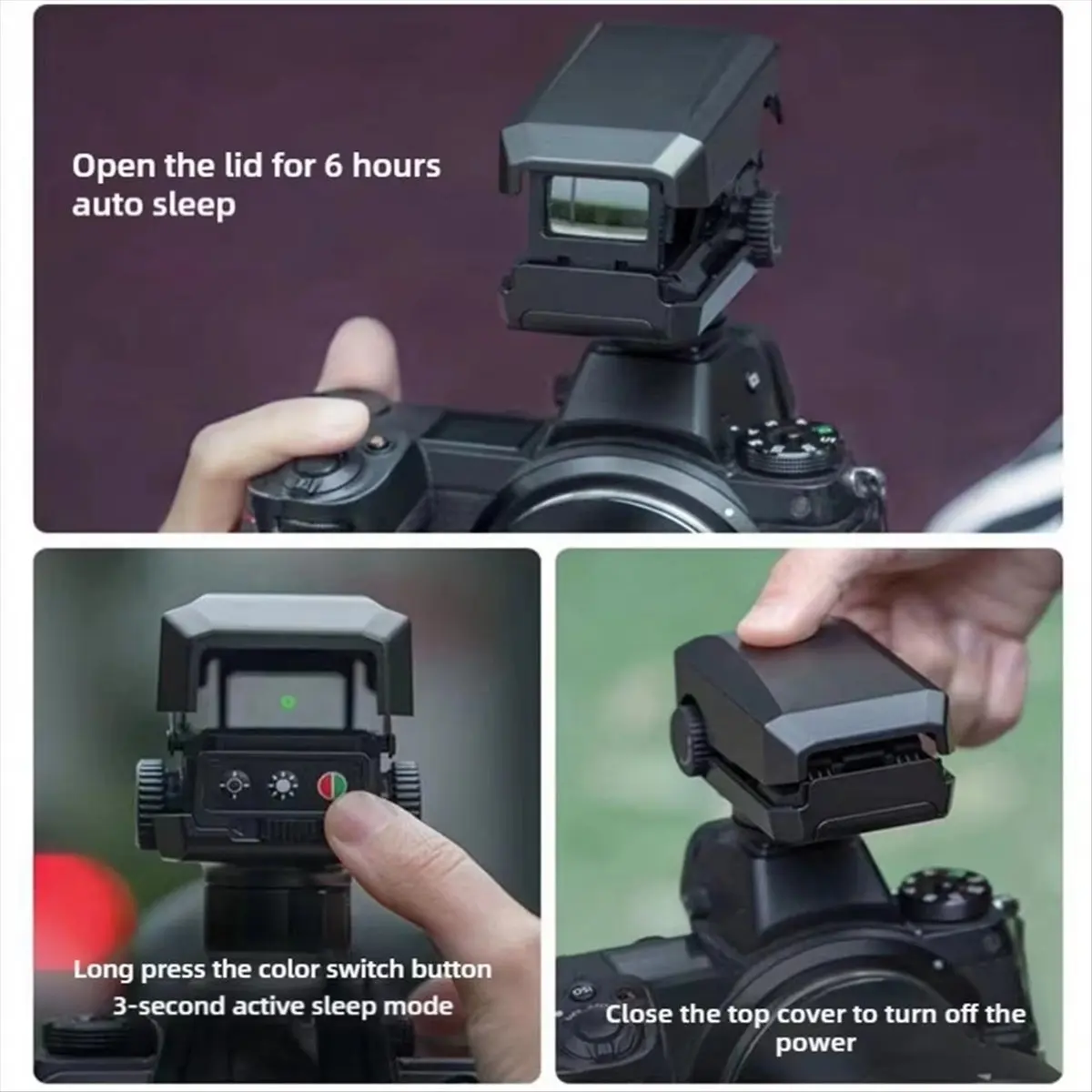 

M85K Camera Viewfinder Dot Sight for Telephoto Lens Photography Accessories with Cold Shoe Mount Locking Design