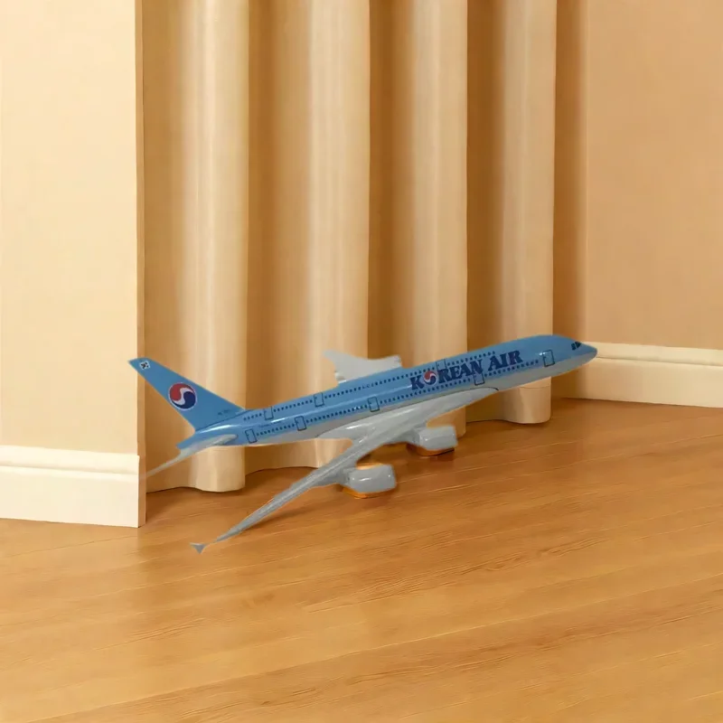 

Diecast 16CM Alloy Airbus 380 A380 Alloy Metal South Korea Airlines Airplane Model Airways Plane Toys Stand Home decoration
