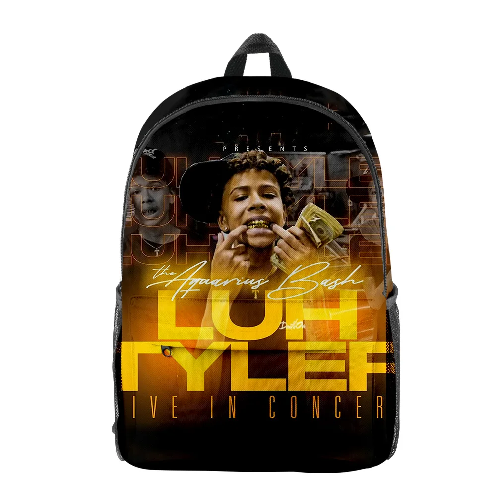 

Cartoon Youthful Luh Tyler Student School Bags Notebook Backpacks 3D Printed Oxford Waterproof Boys/Girls Funny Travel Bags