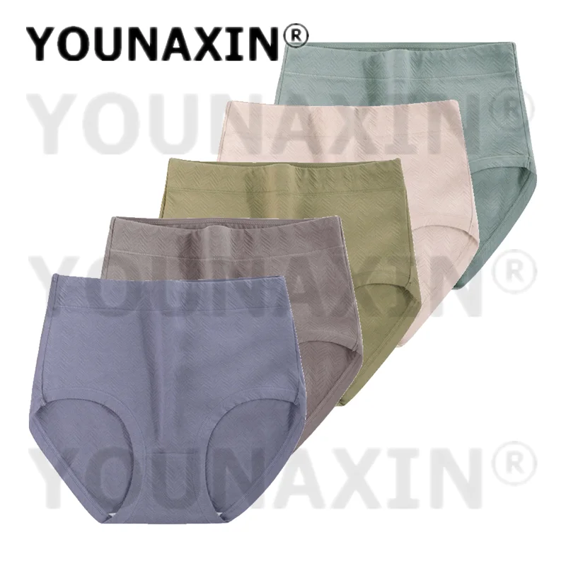 

YOUNAXIN, 6 шт., женское нижнее белье больших размеров, хлопковые трусики, трусы с высокой талией, женское нижнее белье XL, 2XL, 3XL, 4XL, 5XL, 6XL