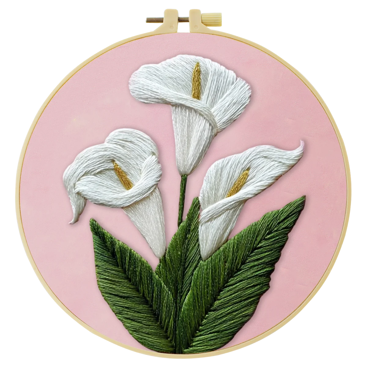 1 Stück 20x20 cm/15x15 cm 7,87/6,3 Zoll Stickerei-Starter-Kit DIY-Set Heimdekoration, Heimtextilien, Stickerei-Set, Blume – Detail 3