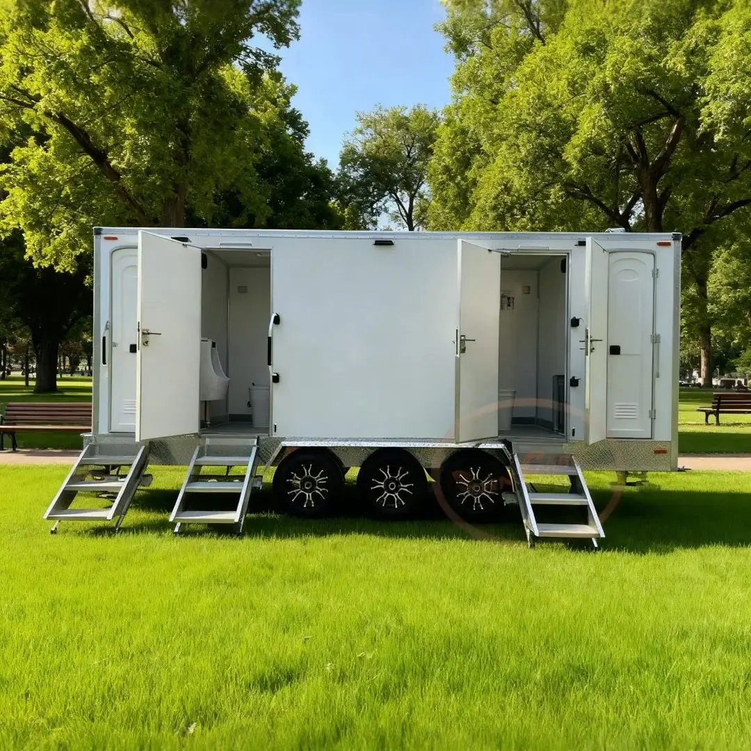

Movable Four-Stall Mobile Toilet for Scenic Spots and Park Customizable Landscape Design Outdoor Eco-Friendly Restroom