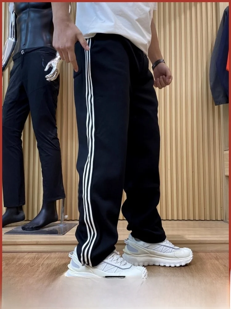 

Classic Tee Bars Knitted Fce Lined Men's High End Spor Straight Leg Casual Pants Winter New Arrival Faionable Cotton...