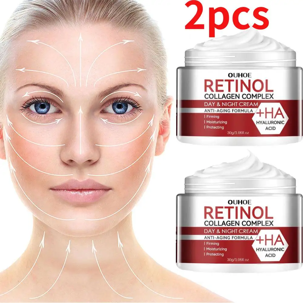 2pcs/lot Retinol Collagen Facial Care Moisturizing Cream deeply nourishes for dry and rough skin, Aging Face Cream Moisturizing