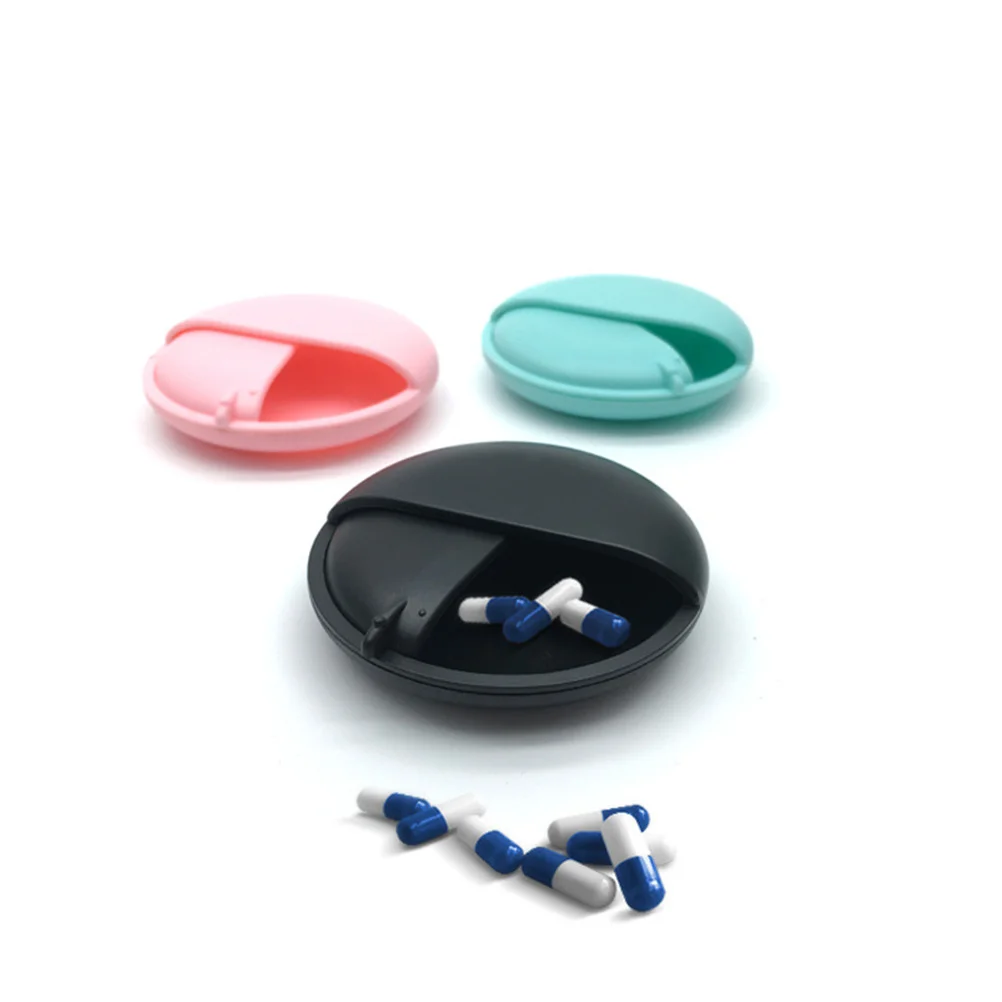 

Дорожная круглая коробка для таблеток, портативный чехол для хранения лекарств для кемпинга, пешего туризма, использования на открытом воздухе, контейнер-органайзер (розовый)