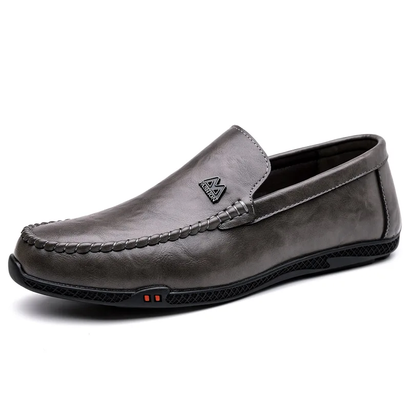

2024, весенне-осенняя новая мужская обувь из мягкой кожи, модные повседневные деловые лоферы, мужские однотонные легкие дизайнерские туфли для мужчин