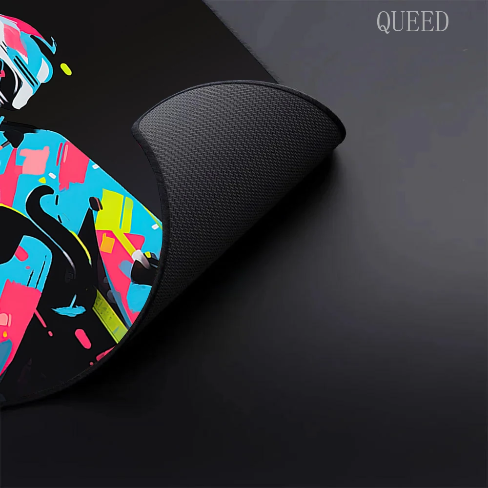 Anime Dark Girl tappetino per Mouse con fondo antiscivolo ad alta elasticità 45x40 gioco tappetino per Mouse Premium da gioco professionale Gamer E-Sports Mousepad