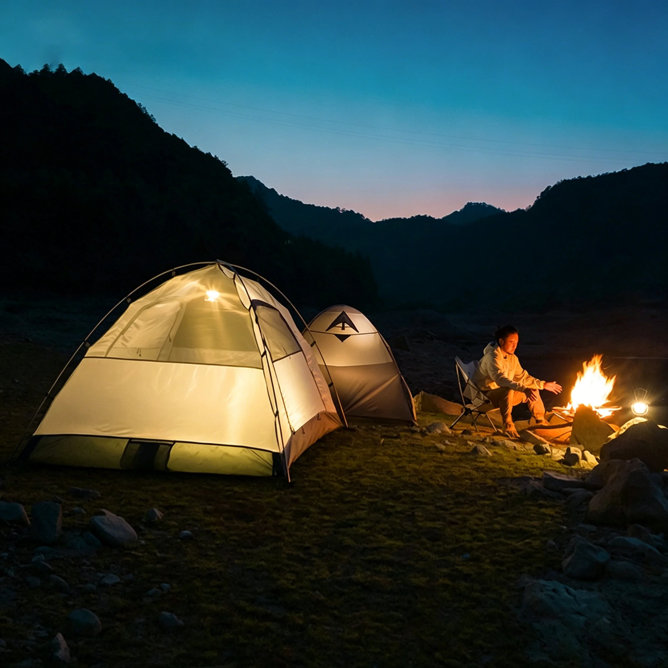 Single/Double Person Camping Tent, Ultra-Light Hiking Tent, Professional Mountaineering Tent, Waterproof & Sun-Protective