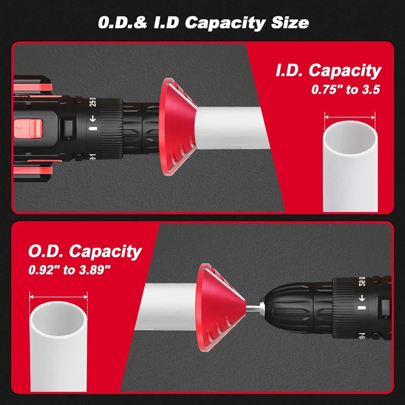 TOP PVC Deburring Tool 2 In 1 Inner-Outer With Replaceable 3 Blades Pipe Reamer Tube Plumbing Deburring Chamfer Tool