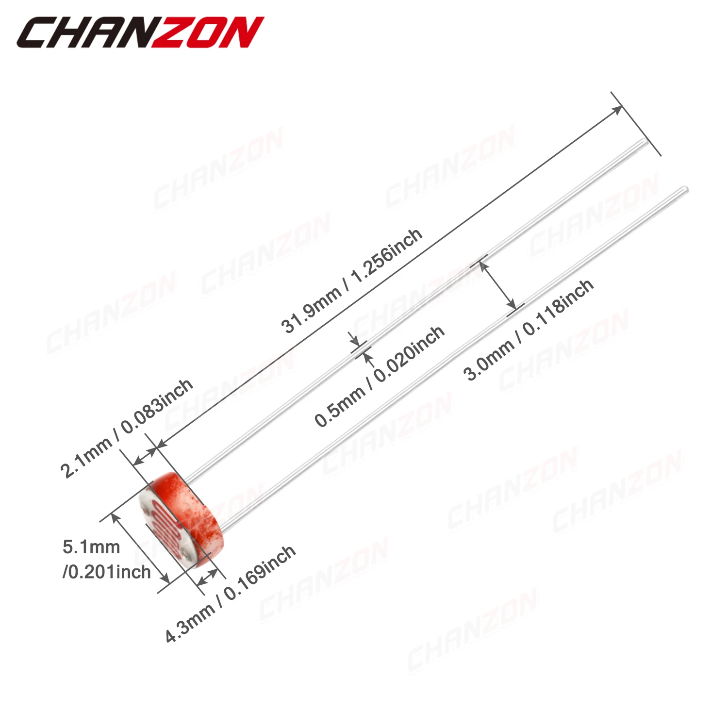 20 Pieces Photoresistor Ldr Cds Arduino Photo Resistor 5516 5528 5506 5539 5549 5537 5mm Light Dependent Photocell Resistors