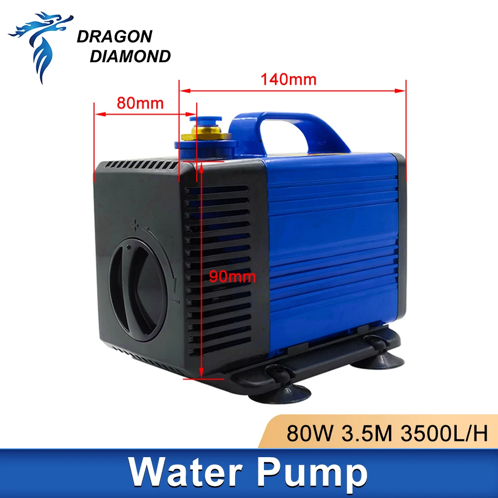 Submersible Aquarium Water Pump 80W Fountain Filter Fish Pond Quiet Water Pump for CO2 CNC Laser Engraver Cutting Machine
