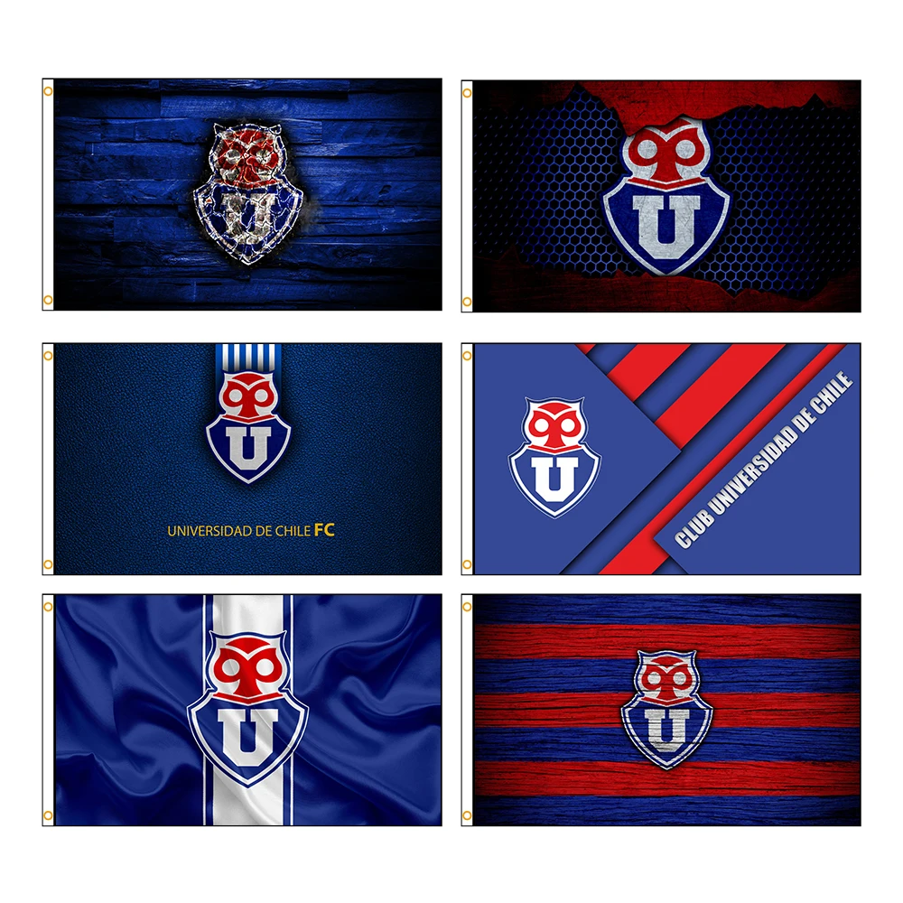 90x150cm 3X5FT FC Club Universidad De Chile Social Football Flags Polyester Printed Banner For Decoration