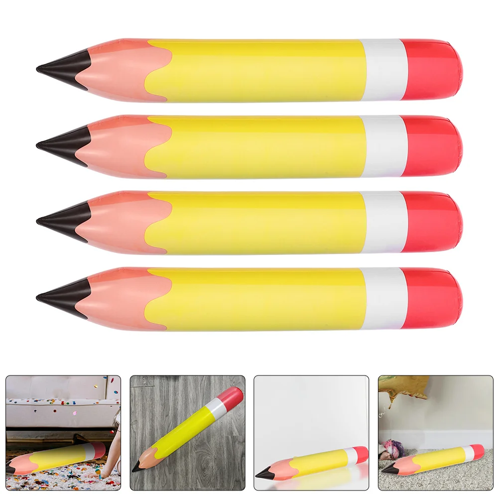 

6Pcs PVC Inflatable Pencil Back to School Decor Giant Jumbo Pencil Decorative Props Classroom Decoration Back to School Balloons