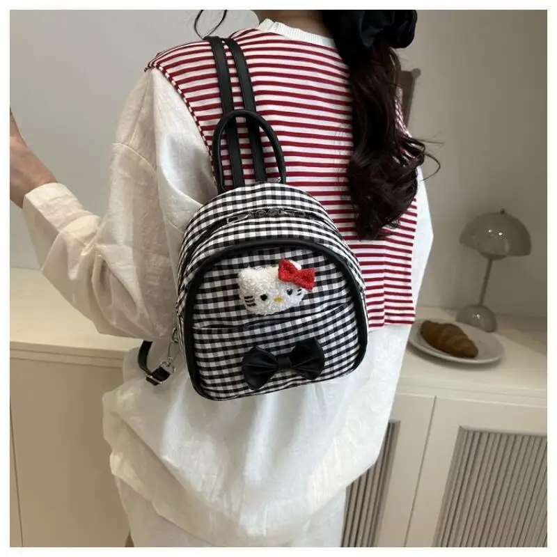 

Детский мини-рюкзак с героями мультфильмов «Hello Kitty», Kawaii, модная сетчатая сумка на плечо для девочек, портативная сумка для хранения в путешествиях, подарок для девочек