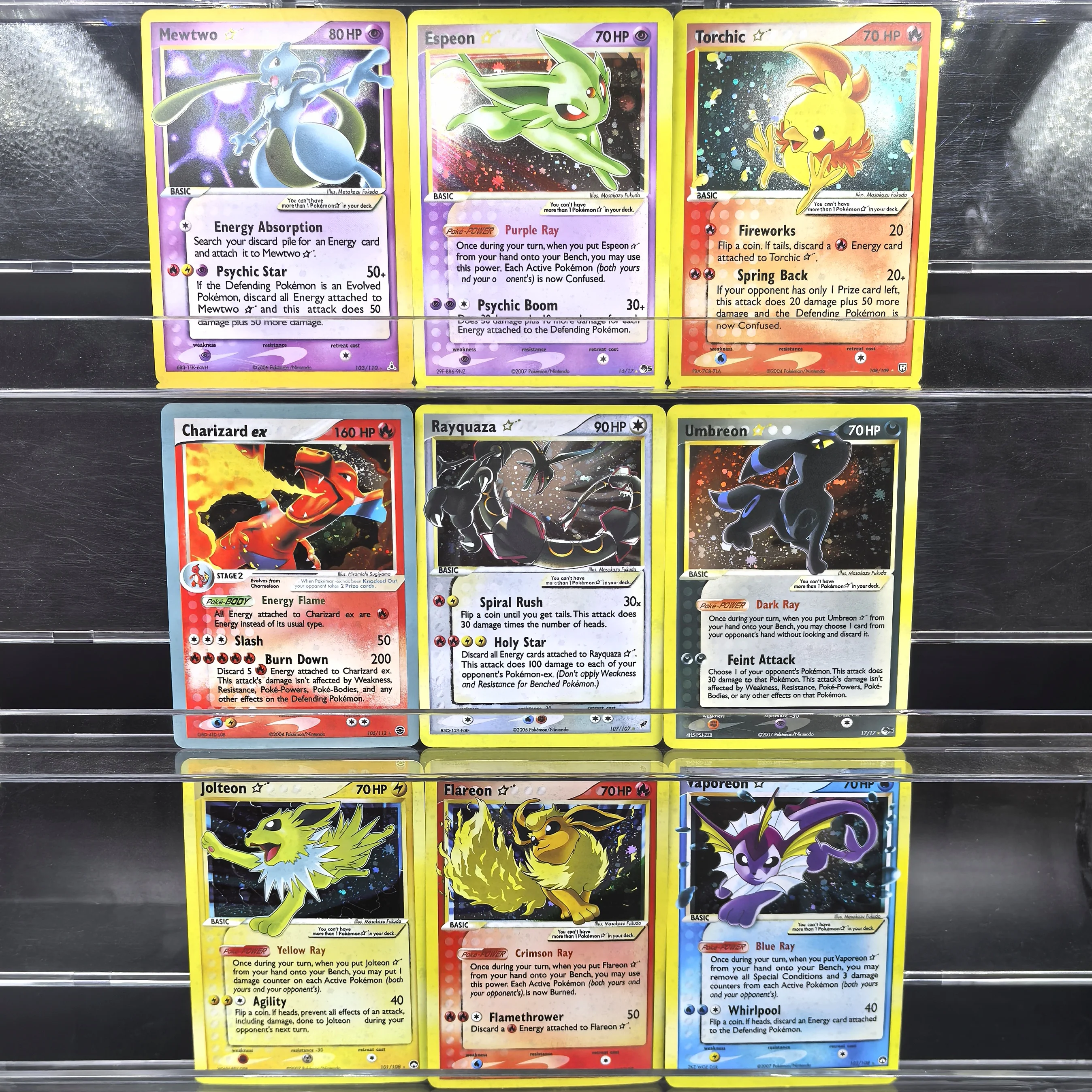 

9 шт. Ptcg Pokemon английские коллекционные карты Eevee Umbreon Charizard Rayquaza самодельная одиночная карта классическая игра аниме карты подарок