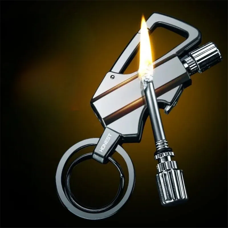 

HOT keychain Outdoor Metal Portable Lighter Immortal Fire Starter Matchstick Camping Lighter Waterproof Outdoor Survival Tool