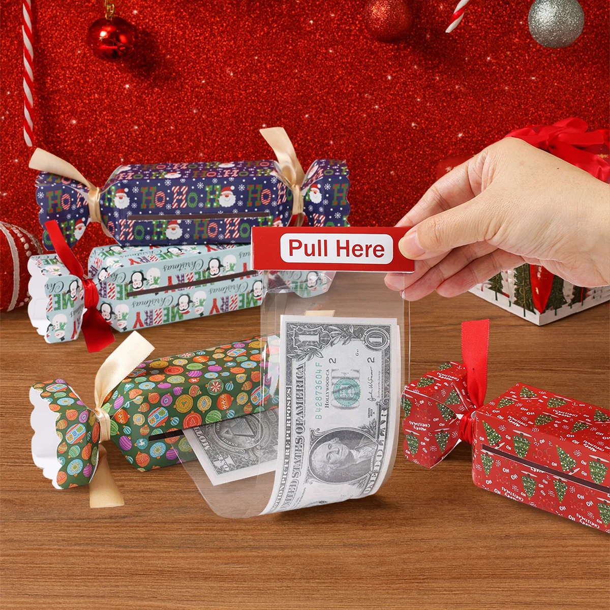 

Christmas Money Box for Cash Gift Merry Christmas Decoration for Home 2025 Xmas Ornaments Navidad Natal New Year Gift 2026