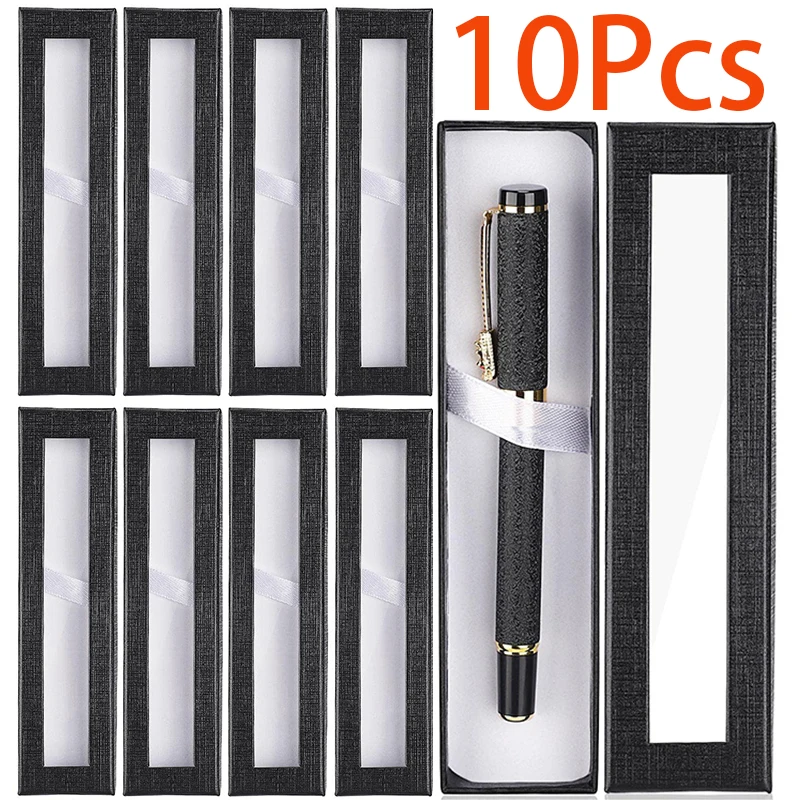 

10Pcs Portable Pen Organizer Jewelry Box Paper Showcase Pen Portable Storage Box Brush Pencil Cardboard Case Empty Gift Case