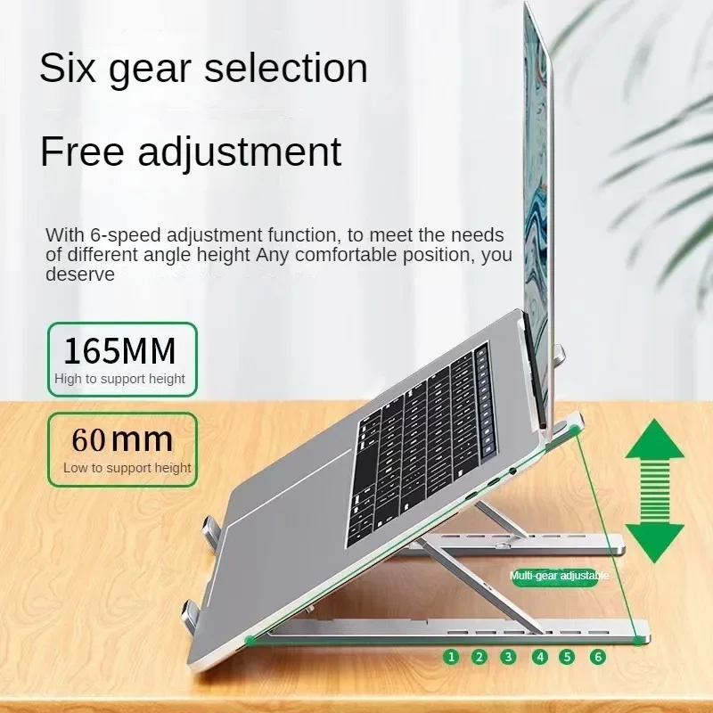 Aluminum Alloy Laptop Holder Stand Adjustable Foldable Portable for Notebook Computer Bracket Lifting Non-slip Holder Cuadernos