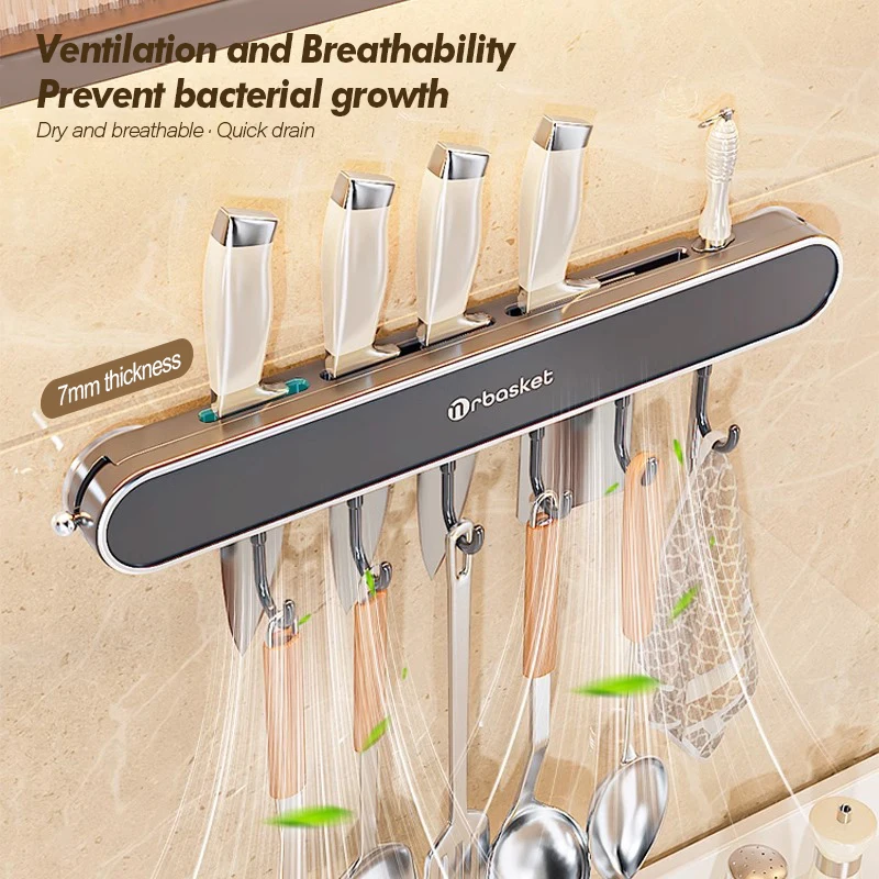 Kitchen Shelf Multifunctional Storage Rack Wall Mounted Non Perforated Suction Cup Household Storage