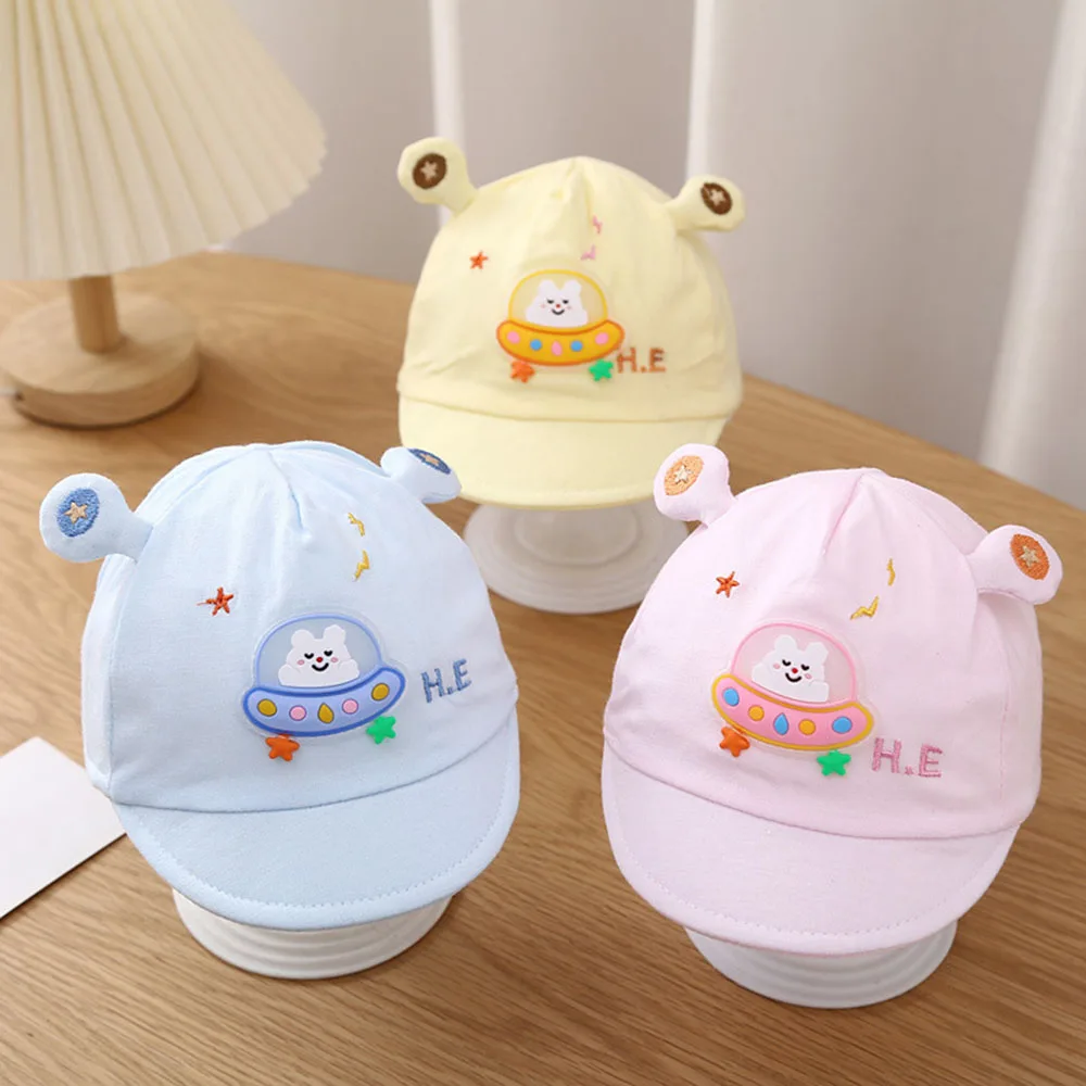 Baby\'s Lovely Caps Spring And Autumn Super Cute Boy And Girl Baby 0-3 Month Visor Hats Newborn Sun Hat