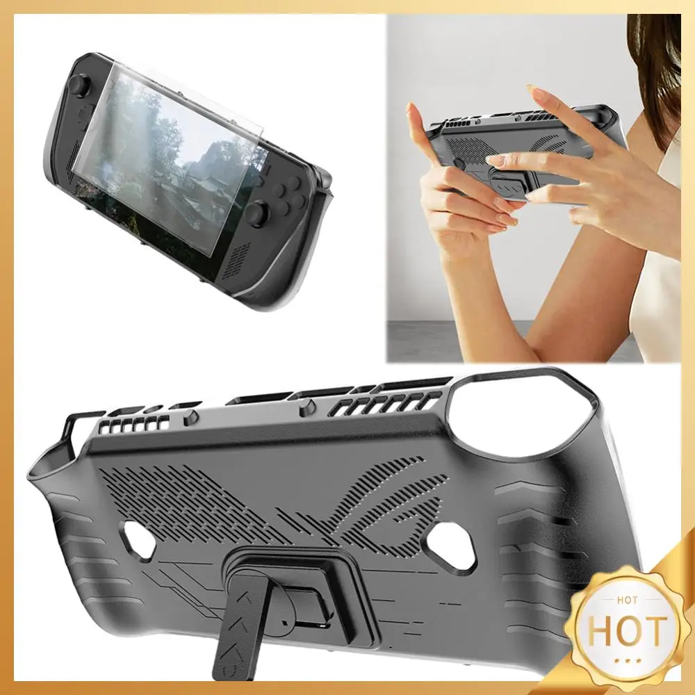 For Asus ROG Ally X TPU Protective Case Cover Drop-proof with Stand Shell Sleeve Case All Inclusive Sleeve Case Game Accessories