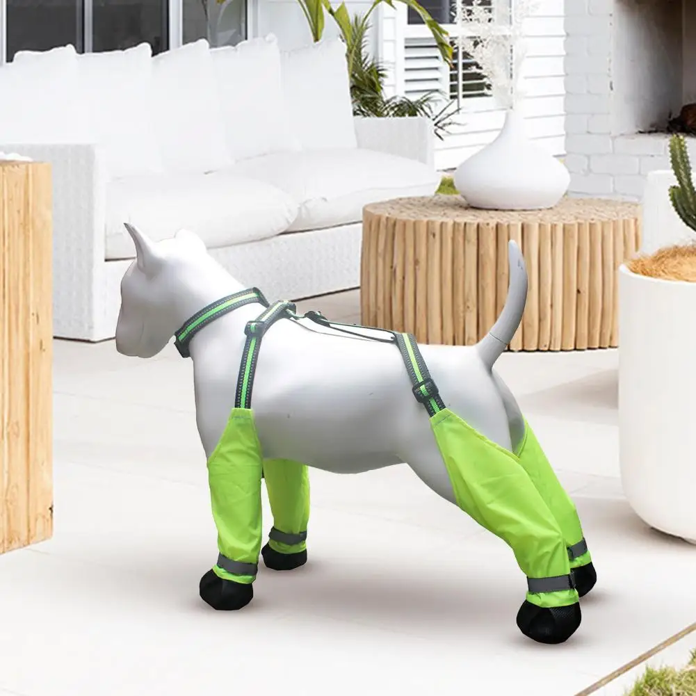 Dog Suspender Booties Anti-Slip Dog Paw Protector Waterproof Boot Leggings Adjustable Dog Shoes For Winter Snow Raining Hiking - Image 2