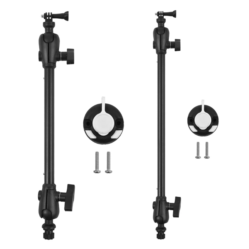 Adjustable Kayak Camera Mount Base Safety Camera Holder with Long Arm, Marine Boats Camera Mount Brackets Accessories