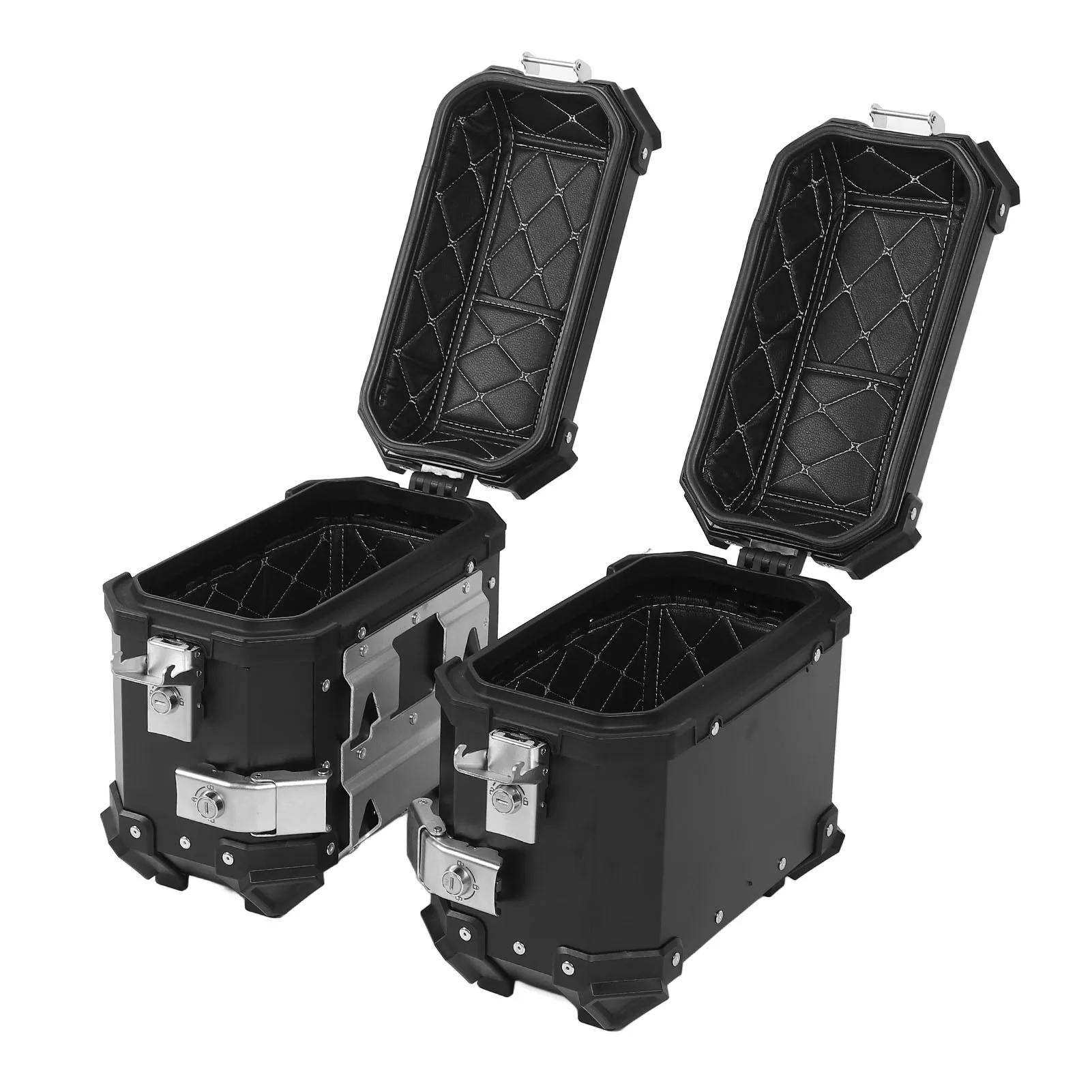Motorcycle Side Case Aluminium Alloy Shockproof Quick Release Motorcycles Side Box with  Lock for Left Right Storage Rack