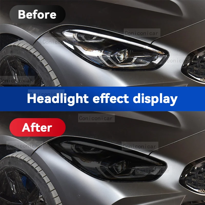 For BMW Z4 G29 2019-2023 2022 Car Headlight Smoked Black TPU Protective Film Front Light Tint Change Color Sticker Accessories