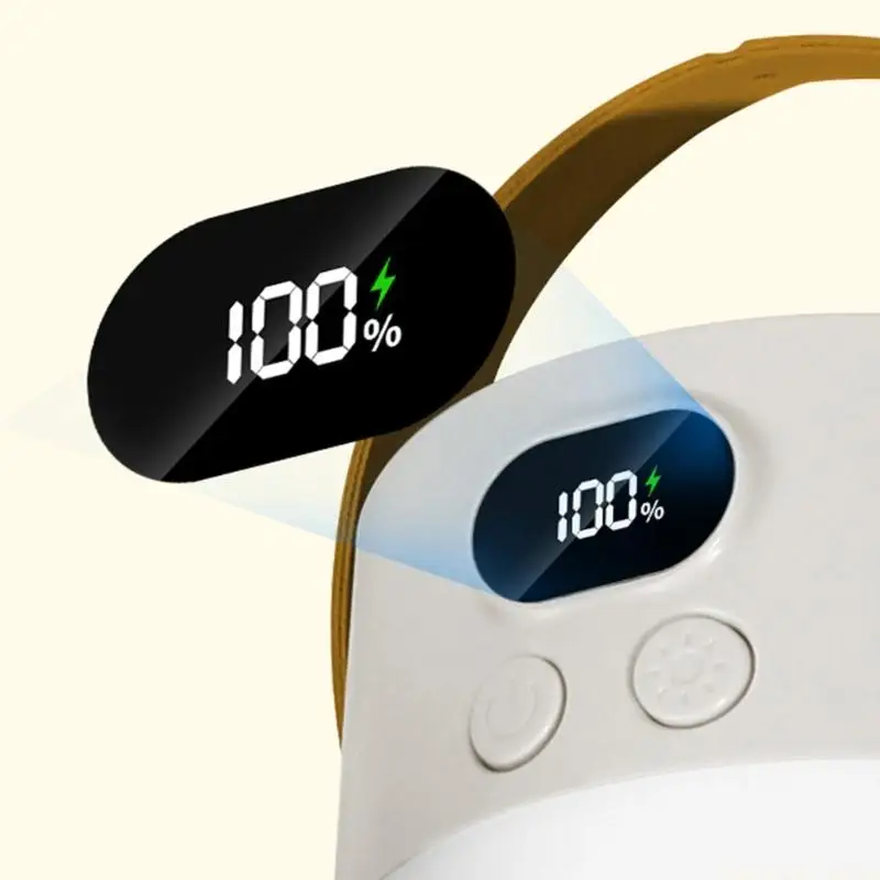 Compact USB Ceiling Fan Digital Screen Display Portable Hanging Fan For Computer Dorm Bedside Low Noise Operate