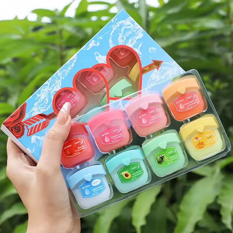 4/6/8pcs Fruit Series Lip Balm Set Set Moisturizing Refreshing Non-sticky Anti-Cracked Lip Mask Vaseline for Lips Makeup