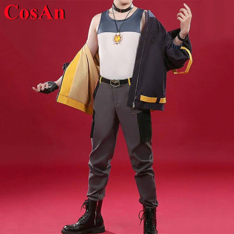 CosAn Game Genshin Impact Arataki Itto Cosplay Costume Fashion Modern Apparel Uniforms Activity Party Role Play Clothing