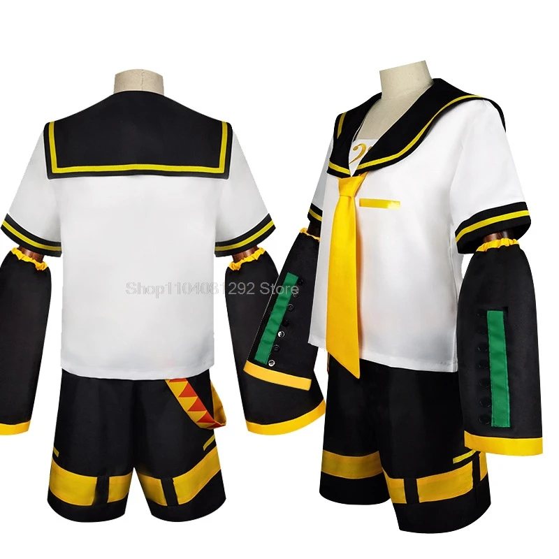 Disfraz de Anime Rin Len, disfraz de Len Rin, disfraz de Len, uniforme Kagamine JK para Halloween, trajes de cómic Con