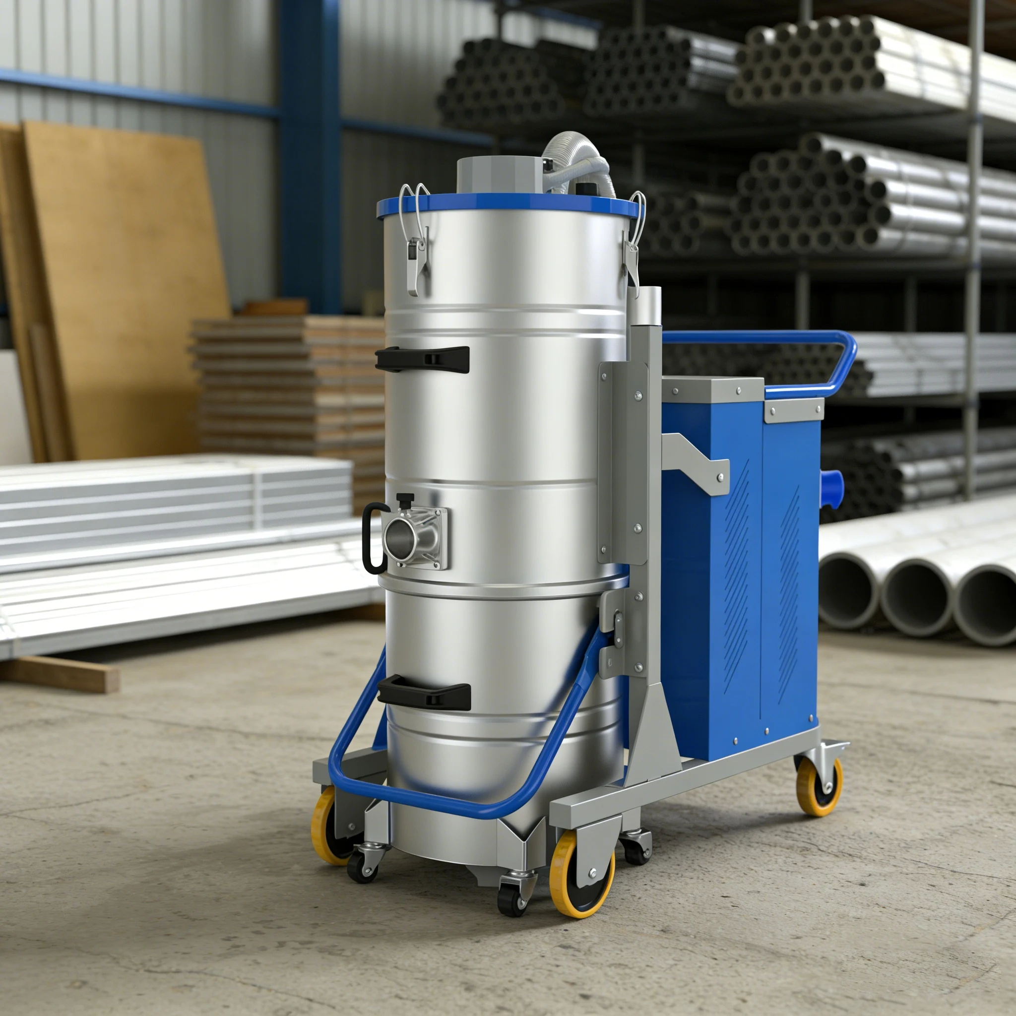 

TJ5010 5500W Industrial Dry Vacuum Cleaner HEPA Polyester Filter 100L Stainless Steel for Dust Free Antistatic Workshop